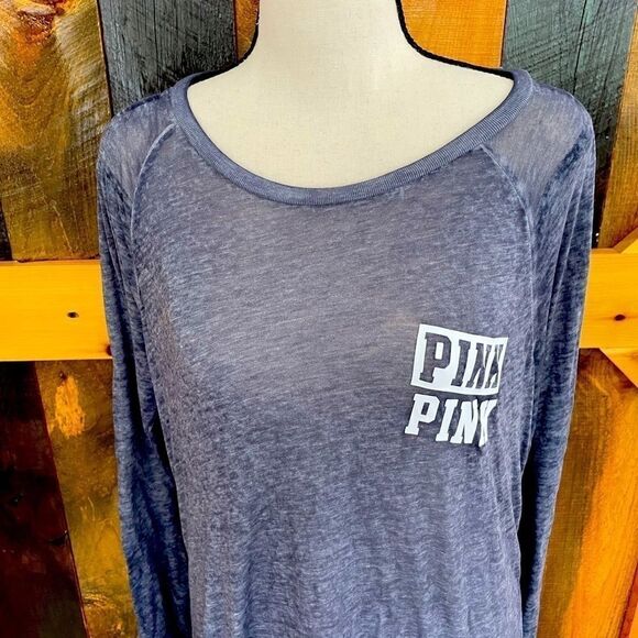 Victoria Secret PINK  sheer long sleeved top sz M - Picture 2 of 6